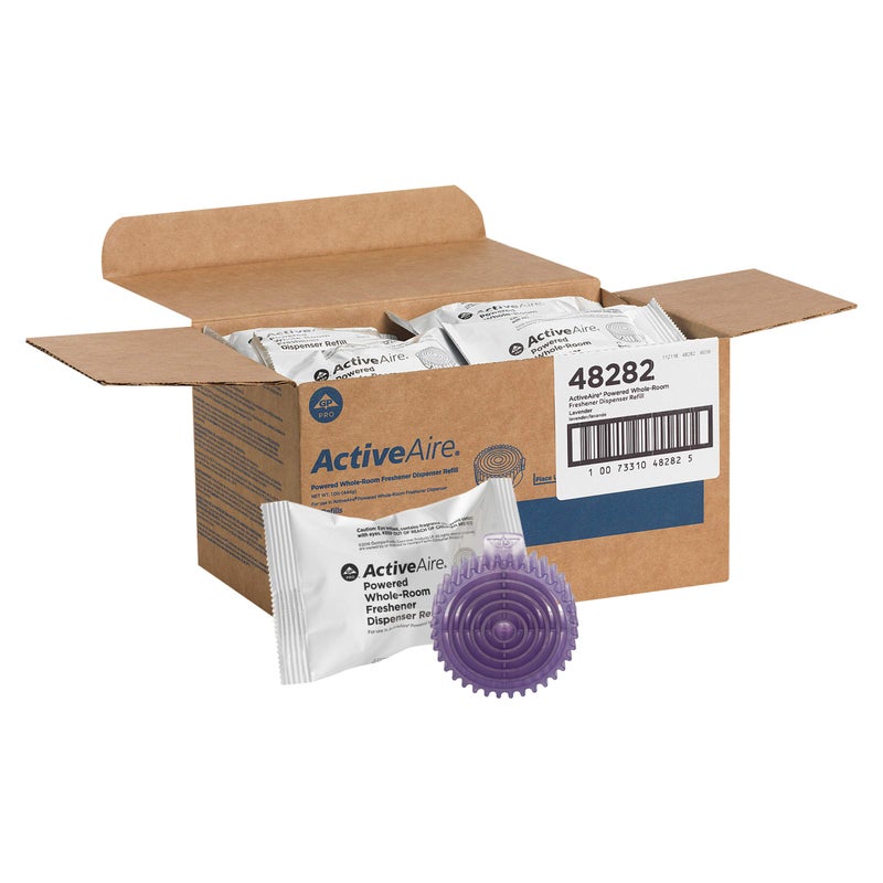 Georgia-Pacific ActiveAire Powered Whole-Room Freshener Dispenser Refill by GP PRO (Georgia-Pacific), Lavender, 48282, 12 Cartridges Per Case - Image 1